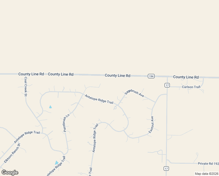 map of restaurants, bars, coffee shops, grocery stores, and more near 3652 Paintbrush Lane in Parker