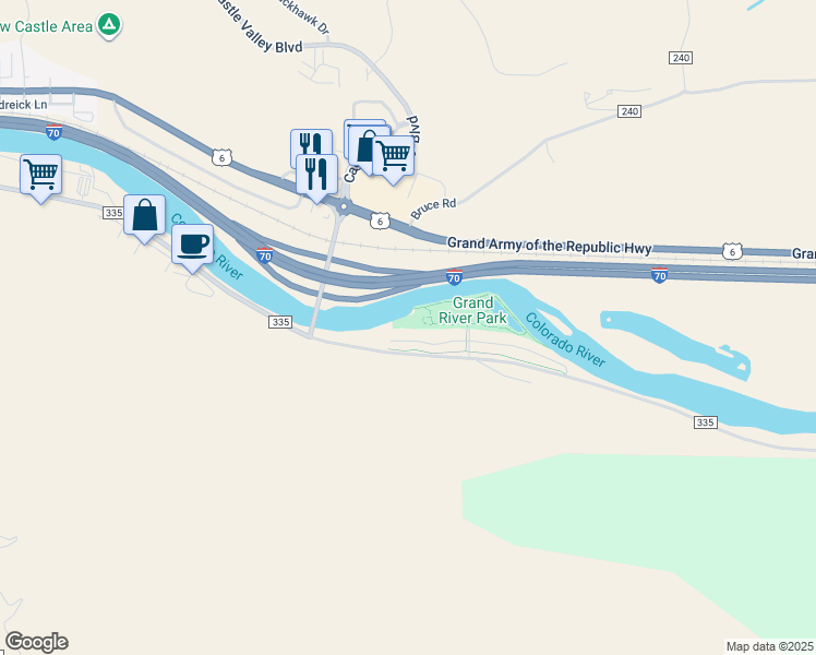 map of restaurants, bars, coffee shops, grocery stores, and more near 315 River View Dr in New Castle