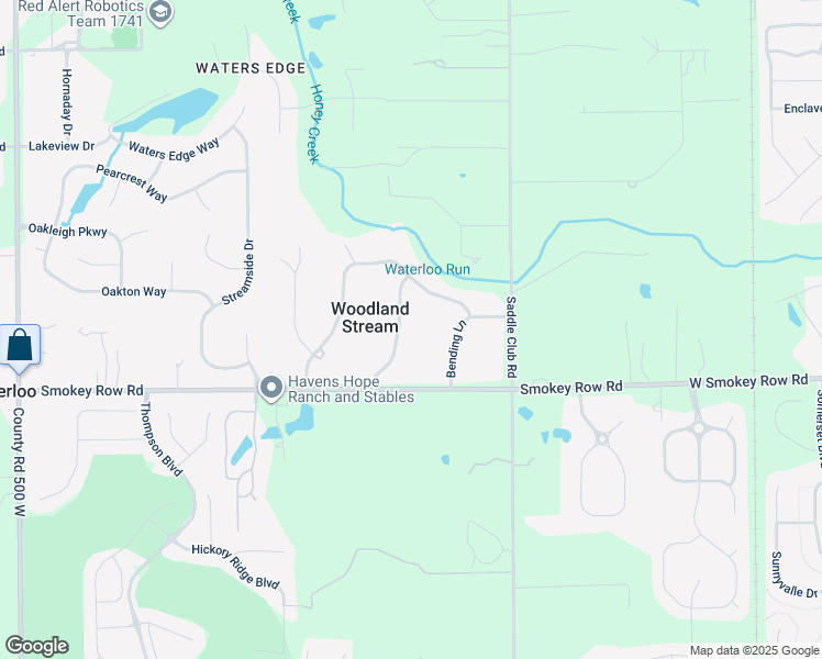 map of restaurants, bars, coffee shops, grocery stores, and more near 3599 Newhouse Place in Greenwood