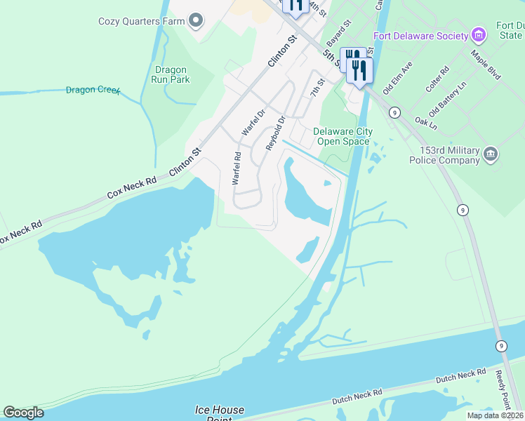 map of restaurants, bars, coffee shops, grocery stores, and more near in Wilmington