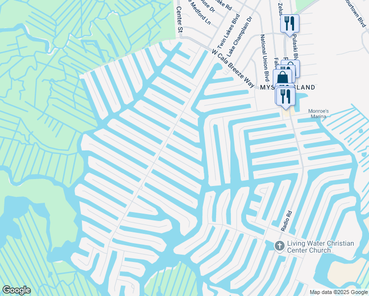 map of restaurants, bars, coffee shops, grocery stores, and more near 113 East Delaware Drive in Ocean County