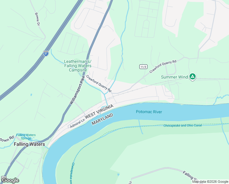 map of restaurants, bars, coffee shops, grocery stores, and more near 269 Crawford Quarry Road in Falling Waters