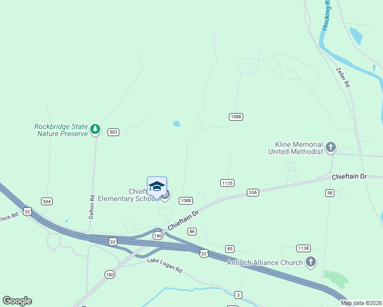 map of restaurants, bars, coffee shops, grocery stores, and more near 11540 Highland Park in Logan