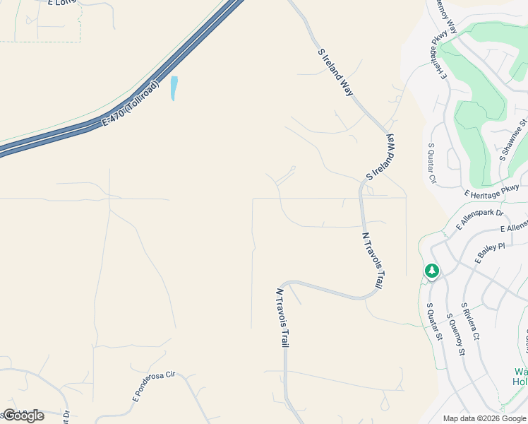 map of restaurants, bars, coffee shops, grocery stores, and more near 7586 East Arrowshaft Trail in Parker