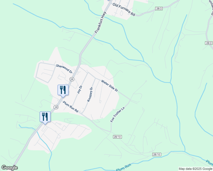 map of restaurants, bars, coffee shops, grocery stores, and more near 219 Water Side Street in Ridgeley