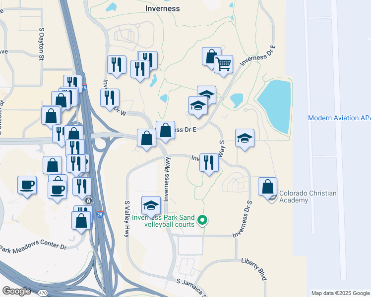map of restaurants, bars, coffee shops, grocery stores, and more near in 
