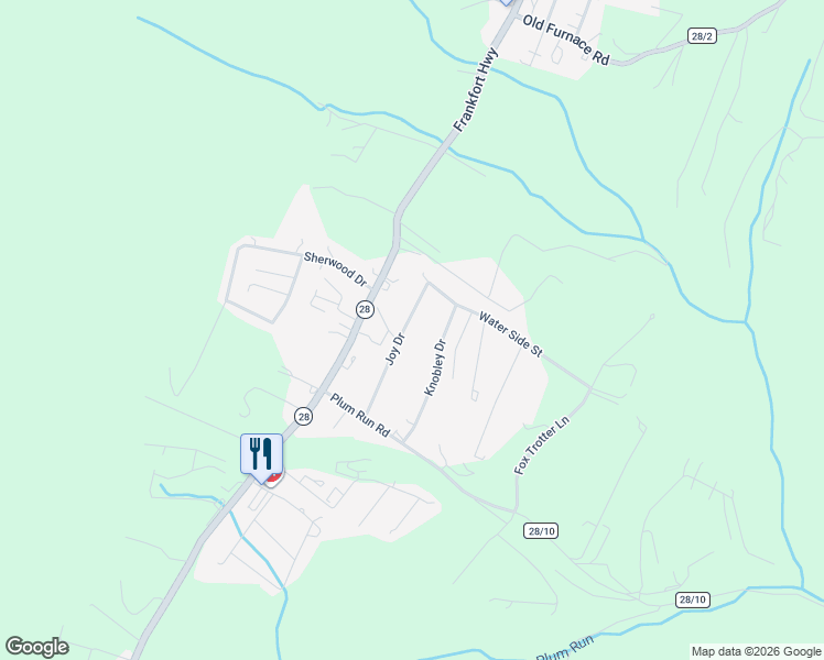 map of restaurants, bars, coffee shops, grocery stores, and more near 7 Joy Drive in Ridgeley