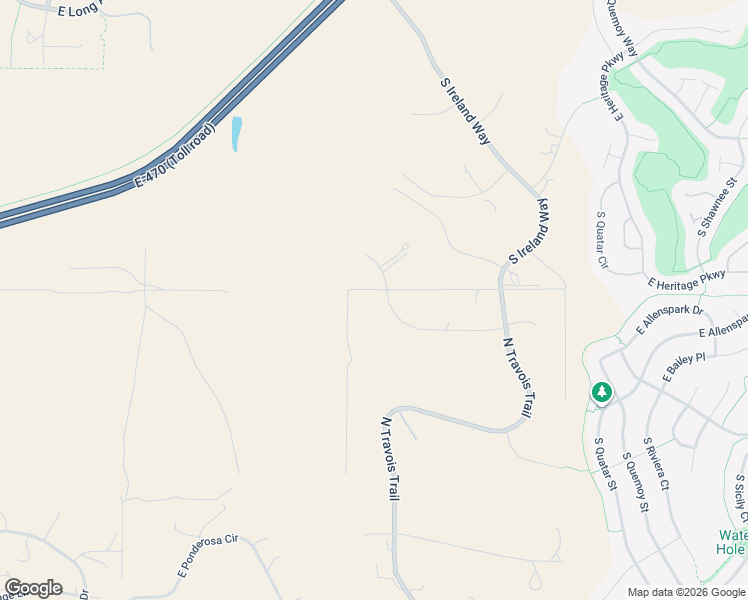 map of restaurants, bars, coffee shops, grocery stores, and more near 7586 East Arrowshaft Trail in Parker