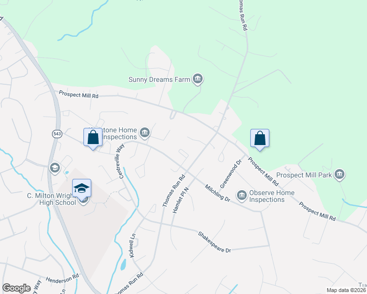 map of restaurants, bars, coffee shops, grocery stores, and more near 1946 Thomas Run Circle in Bel Air