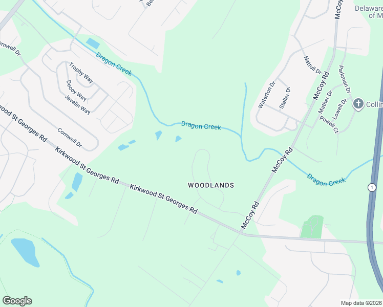 map of restaurants, bars, coffee shops, grocery stores, and more near 1446 Olmsted Drive in Bear
