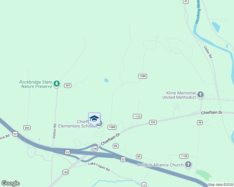map of restaurants, bars, coffee shops, grocery stores, and more near 11540 Highland Park in Logan