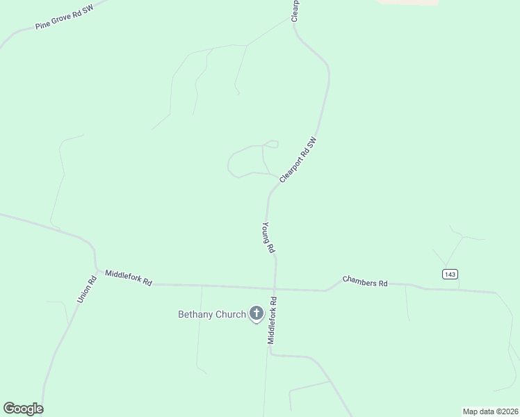 map of restaurants, bars, coffee shops, grocery stores, and more near 12111 Young Road in Amanda