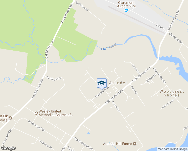 map of restaurants, bars, coffee shops, grocery stores, and more near 6 White Pine Court in Elkton