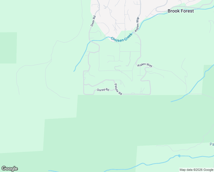 map of restaurants, bars, coffee shops, grocery stores, and more near 257 Ouray Rd in Evergreen