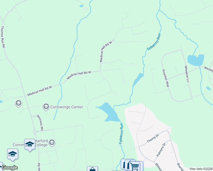 map of restaurants, bars, coffee shops, grocery stores, and more near 416 Greer Road in Bel Air