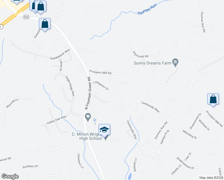 map of restaurants, bars, coffee shops, grocery stores, and more near 1405 Livingston Square in Bel Air