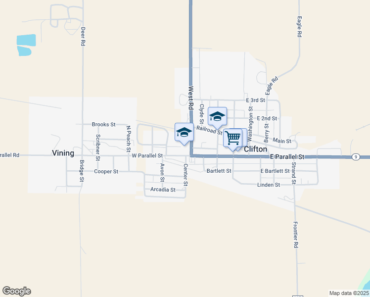 map of restaurants, bars, coffee shops, grocery stores, and more near 405 West Parallel Street in Clifton