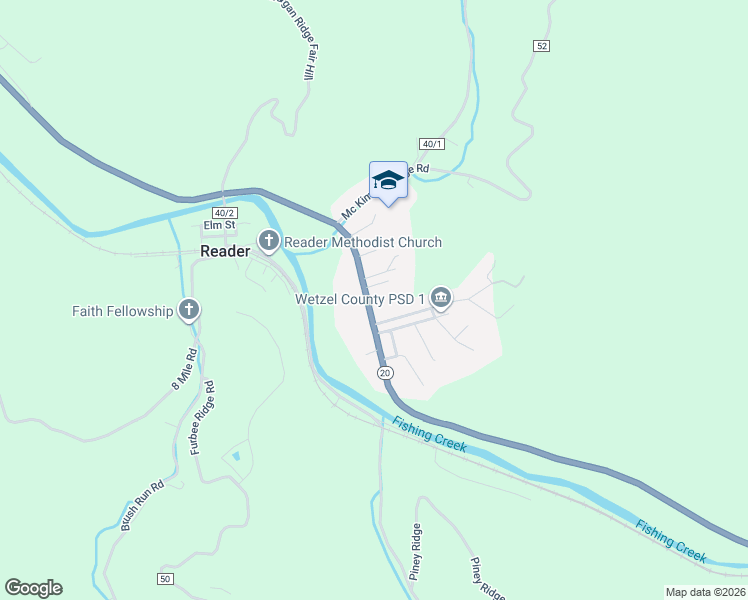map of restaurants, bars, coffee shops, grocery stores, and more near 10002 Shortline Highway in Reader