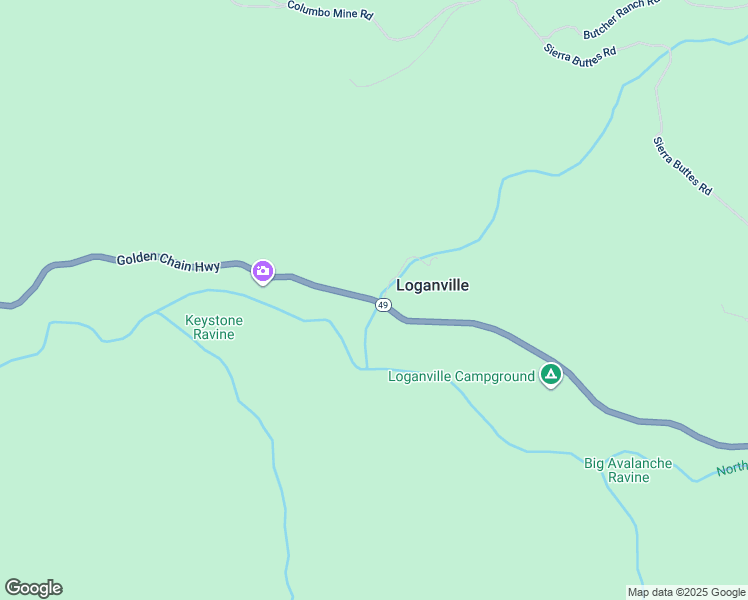 map of restaurants, bars, coffee shops, grocery stores, and more near 2 California 49 in Sierra City