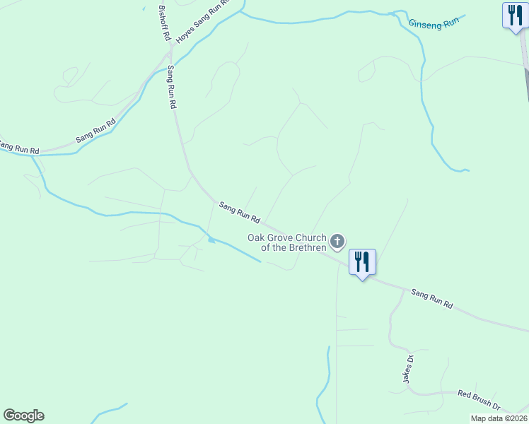 map of restaurants, bars, coffee shops, grocery stores, and more near 6230 Sang Run Road in McHenry