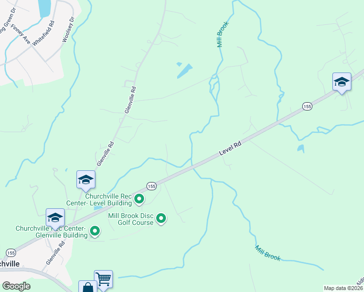 map of restaurants, bars, coffee shops, grocery stores, and more near 3044 Level Road in Churchville