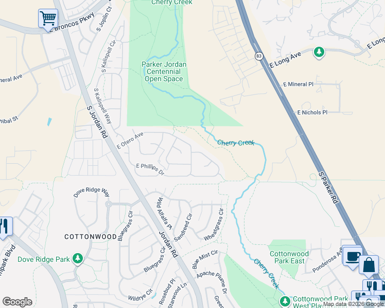 map of restaurants, bars, coffee shops, grocery stores, and more near 8177 South Norfolk Street in Englewood