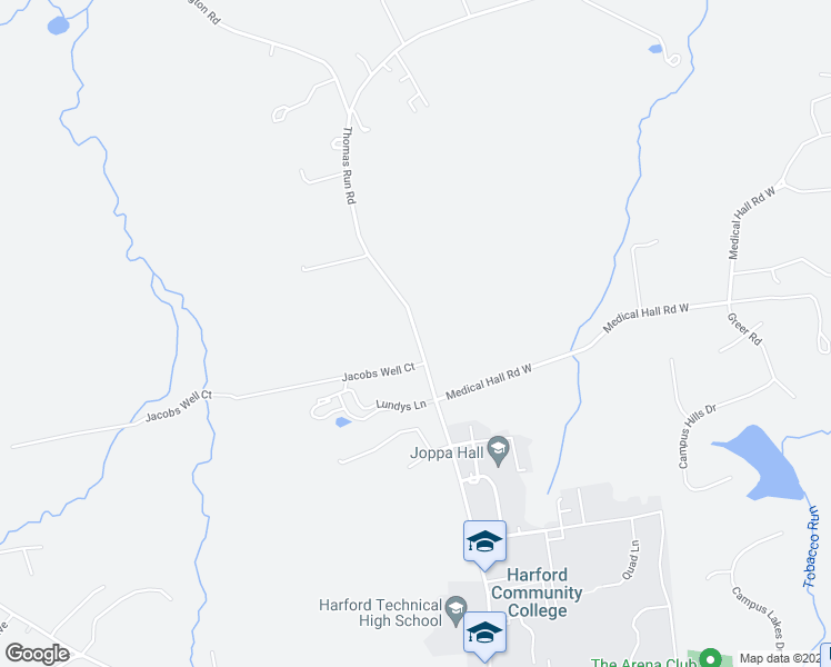 map of restaurants, bars, coffee shops, grocery stores, and more near 510 Thomas Run Road in Bel Air