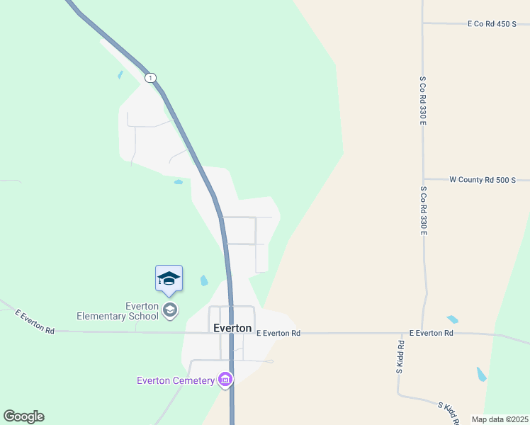 map of restaurants, bars, coffee shops, grocery stores, and more near 2740 East Adams Street in Connersville