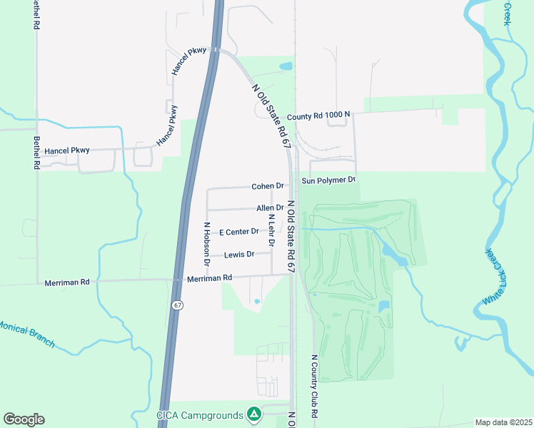 map of restaurants, bars, coffee shops, grocery stores, and more near 107 Allen Drive in Mooresville