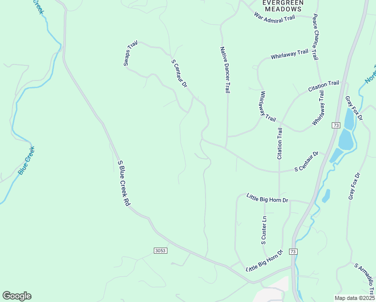 map of restaurants, bars, coffee shops, grocery stores, and more near 8150 Tim Tam Trail in Evergreen