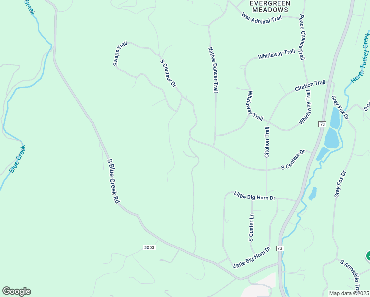 map of restaurants, bars, coffee shops, grocery stores, and more near 8150 Tim Tam Trail in Evergreen