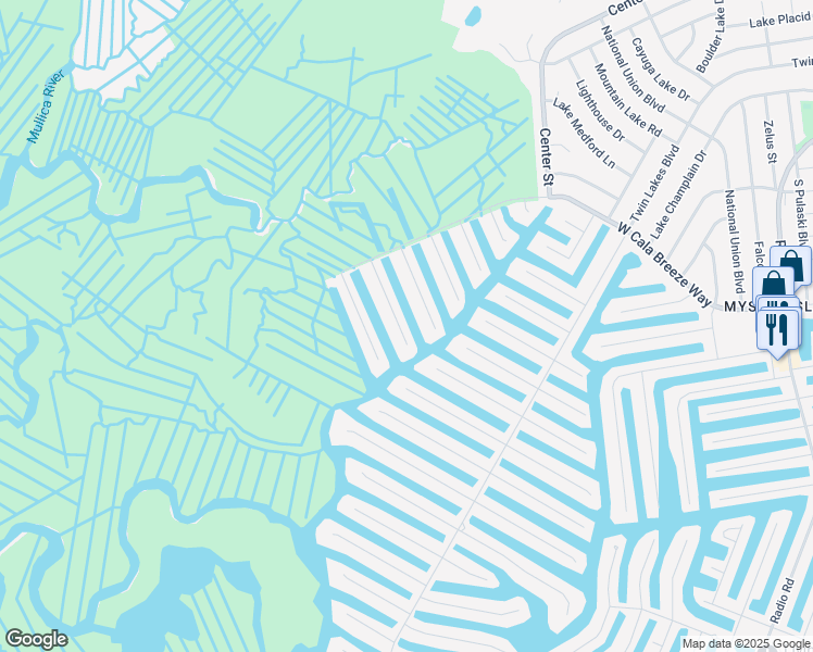 map of restaurants, bars, coffee shops, grocery stores, and more near 31 South Los Angeles Drive in Ocean County
