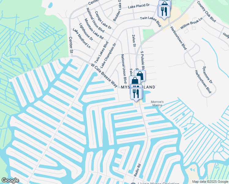 map of restaurants, bars, coffee shops, grocery stores, and more near 4 Lake Huron Drive in Little Egg Harbor Township