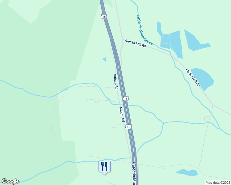 map of restaurants, bars, coffee shops, grocery stores, and more near 12216 Auburn Road in Thurmont