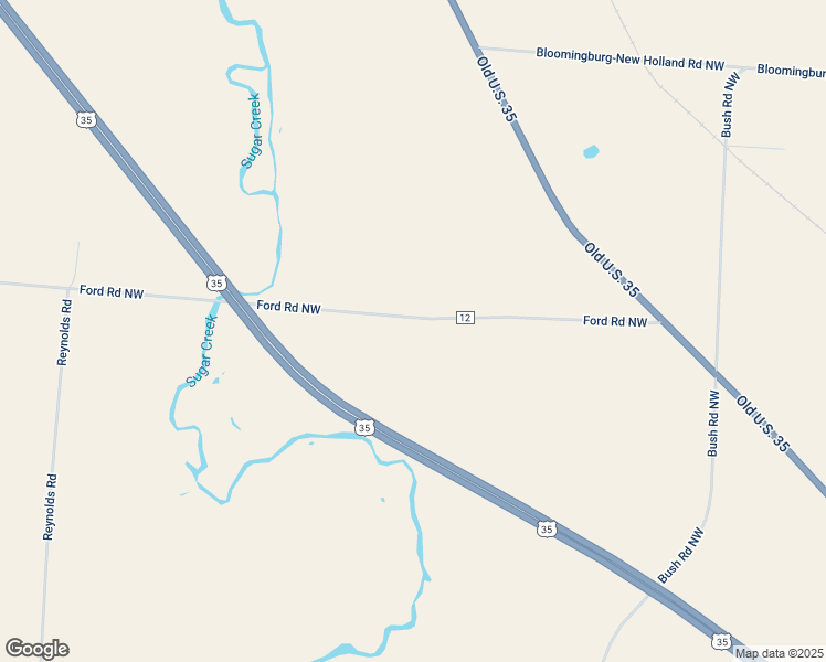 map of restaurants, bars, coffee shops, grocery stores, and more near 3033 Ford Road Northwest in Washington Court House
