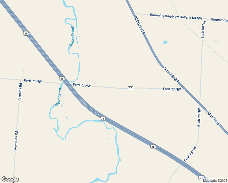 map of restaurants, bars, coffee shops, grocery stores, and more near 3033 Ford Road Northwest in Washington Court House