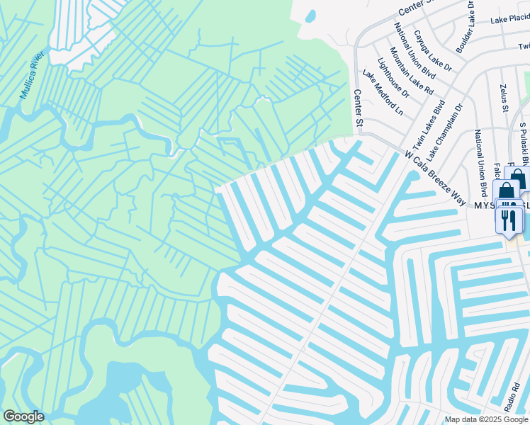 map of restaurants, bars, coffee shops, grocery stores, and more near 27 South Los Angeles Drive in Little Egg Harbor Township