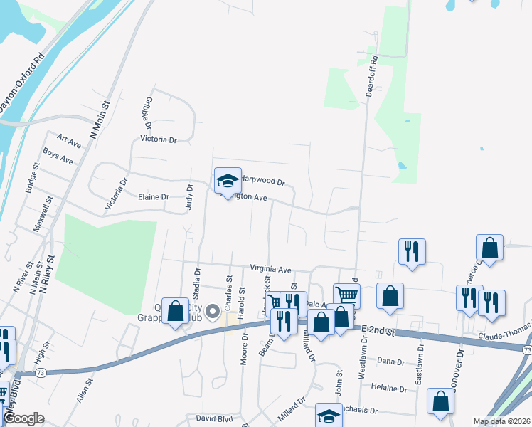 map of restaurants, bars, coffee shops, grocery stores, and more near 240 Hemlock Street in Franklin