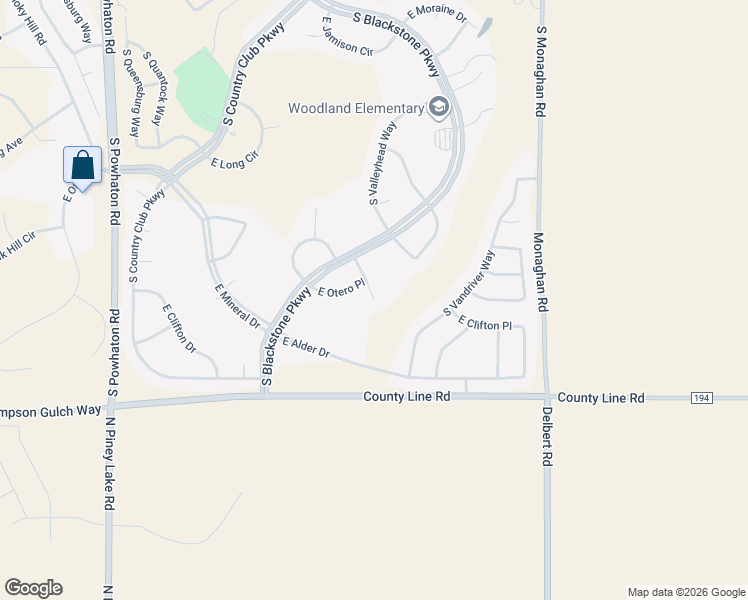 map of restaurants, bars, coffee shops, grocery stores, and more near 27972 East Nova Place in Aurora