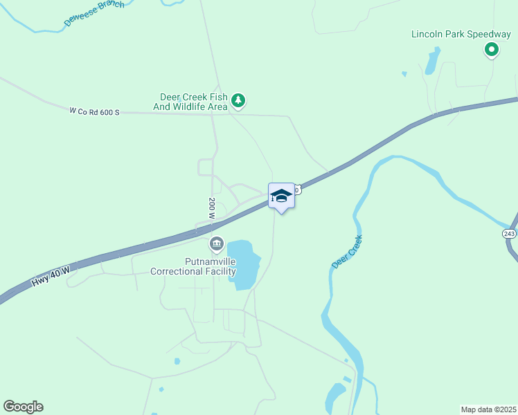map of restaurants, bars, coffee shops, grocery stores, and more near 1888 U.S. 40 in Greencastle