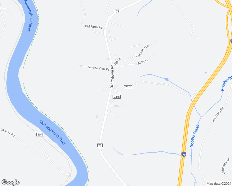 map of restaurants, bars, coffee shops, grocery stores, and more near 36 Sun Bonnett Lane in Morgantown