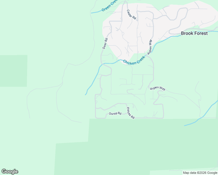 map of restaurants, bars, coffee shops, grocery stores, and more near 46 Apache Road in Evergreen