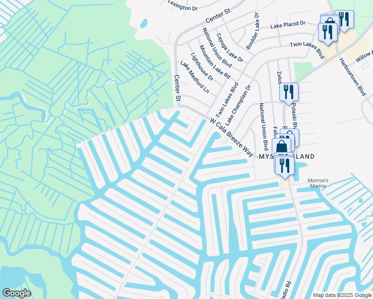 map of restaurants, bars, coffee shops, grocery stores, and more near 14 Cranberry Lake Drive in Ocean County