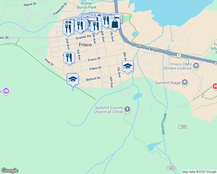 map of restaurants, bars, coffee shops, grocery stores, and more near 604 McKees in Frisco