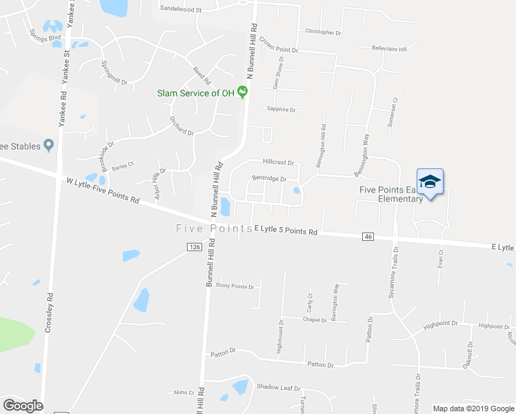 map of restaurants, bars, coffee shops, grocery stores, and more near 9070 Summit Pointe Drive in Springboro