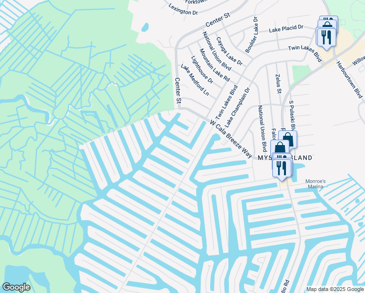 map of restaurants, bars, coffee shops, grocery stores, and more near 14 Cranberry Lake Drive in Little Egg Harbor Township