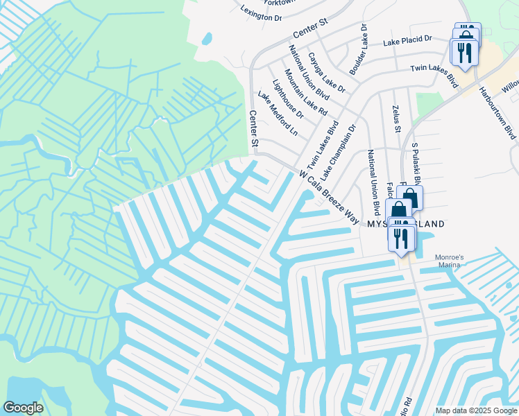 map of restaurants, bars, coffee shops, grocery stores, and more near 14 Cranberry Lake Drive in Little Egg Harbor Township