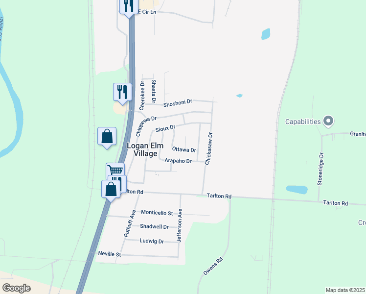 map of restaurants, bars, coffee shops, grocery stores, and more near 2000 Ottawa Dr in Circleville