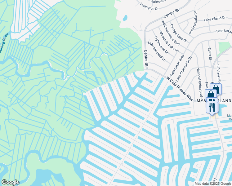 map of restaurants, bars, coffee shops, grocery stores, and more near 20 South Dayton Drive in Little Egg Harbor Township