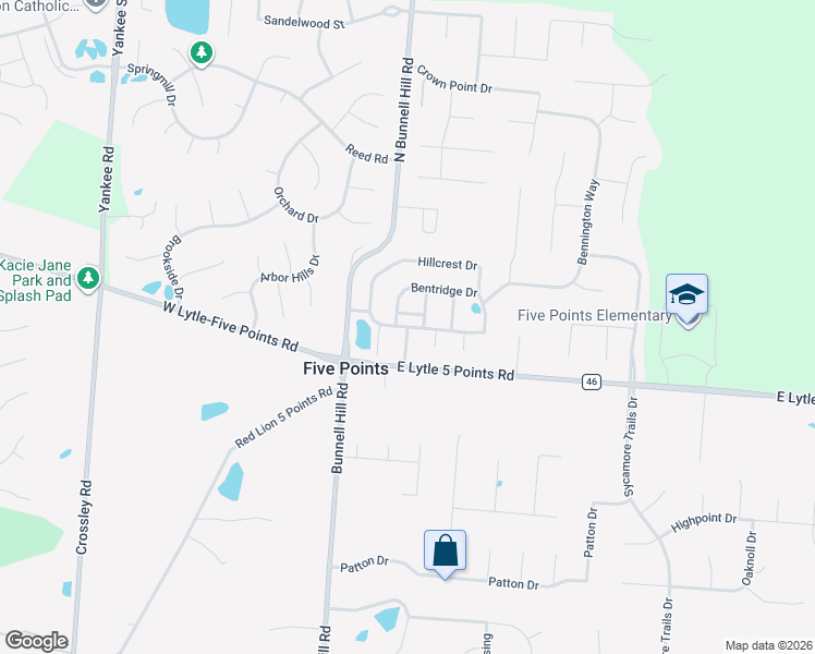map of restaurants, bars, coffee shops, grocery stores, and more near 9600 Summit Pointe Drive in Springboro